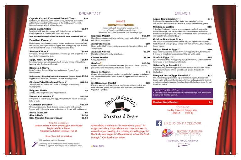 Abracadabra’s Twin Falls menu 3