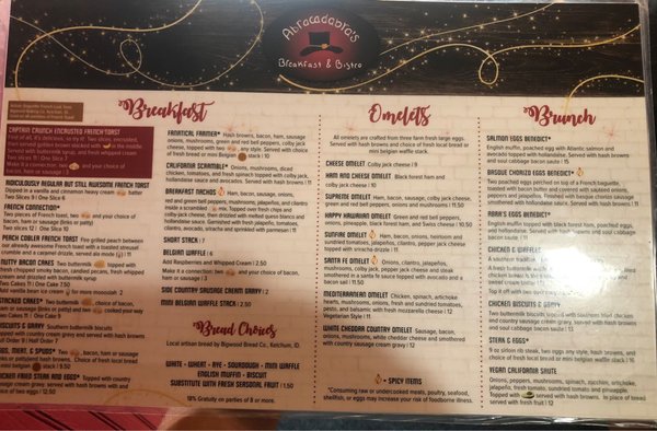 Abracadabra’s Twin Falls menu 1